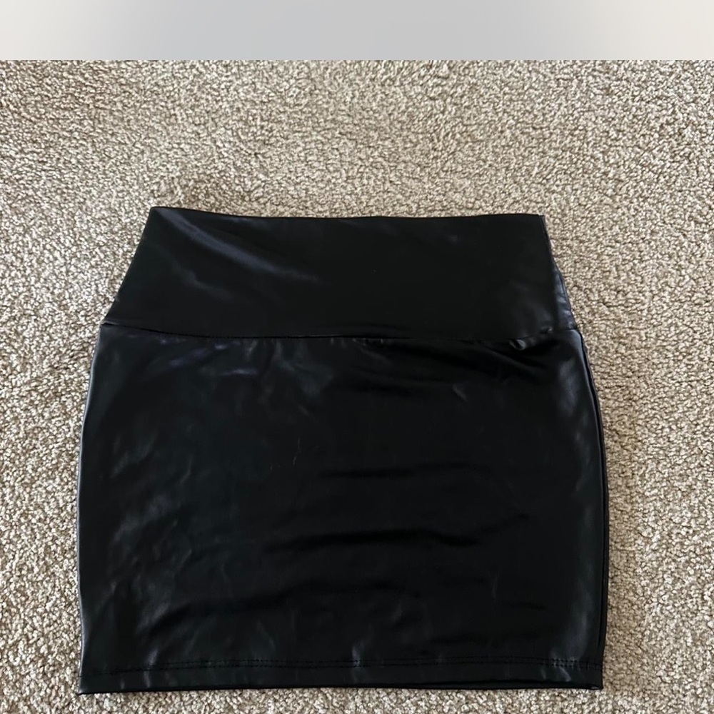 & Other Stories Black Asymmetrical Mini Pencil Skirt